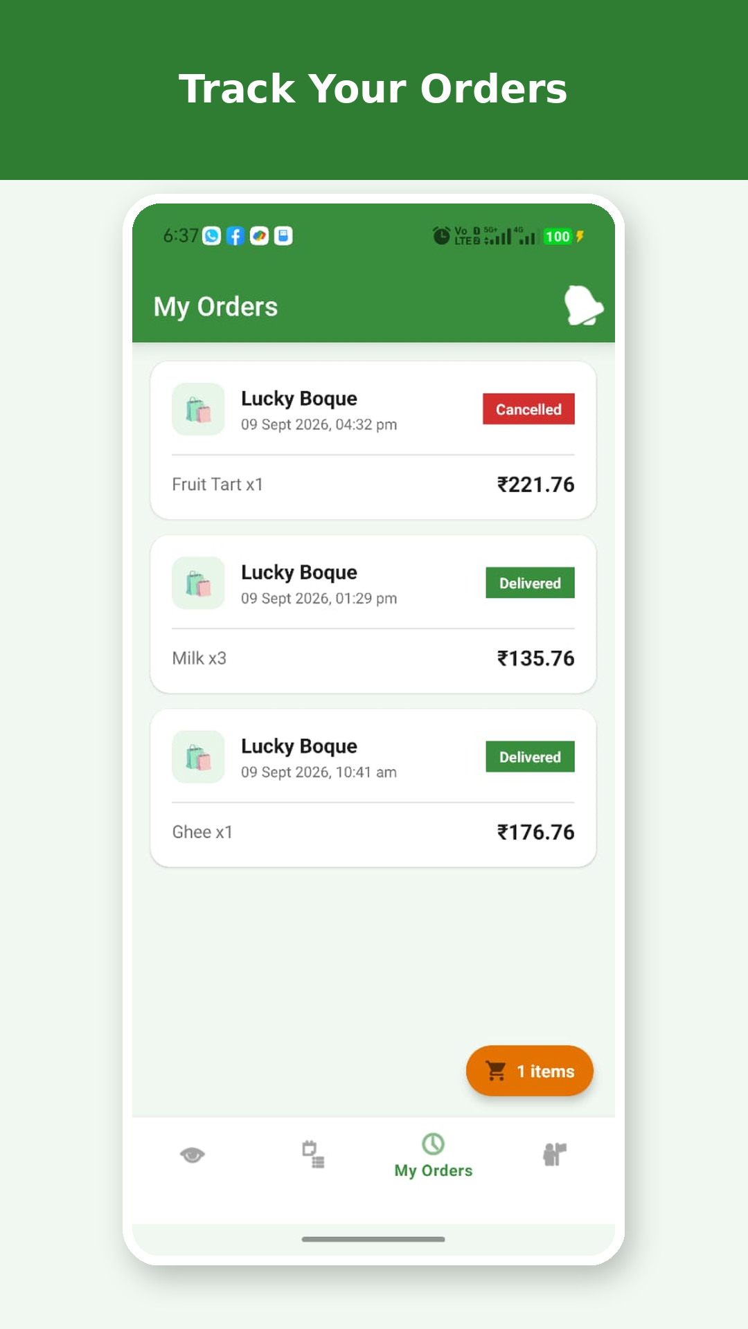 Order tracking
